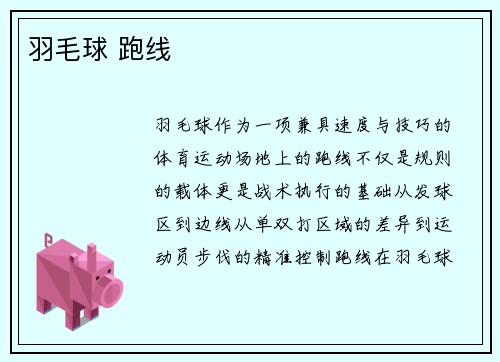 羽毛球 跑线